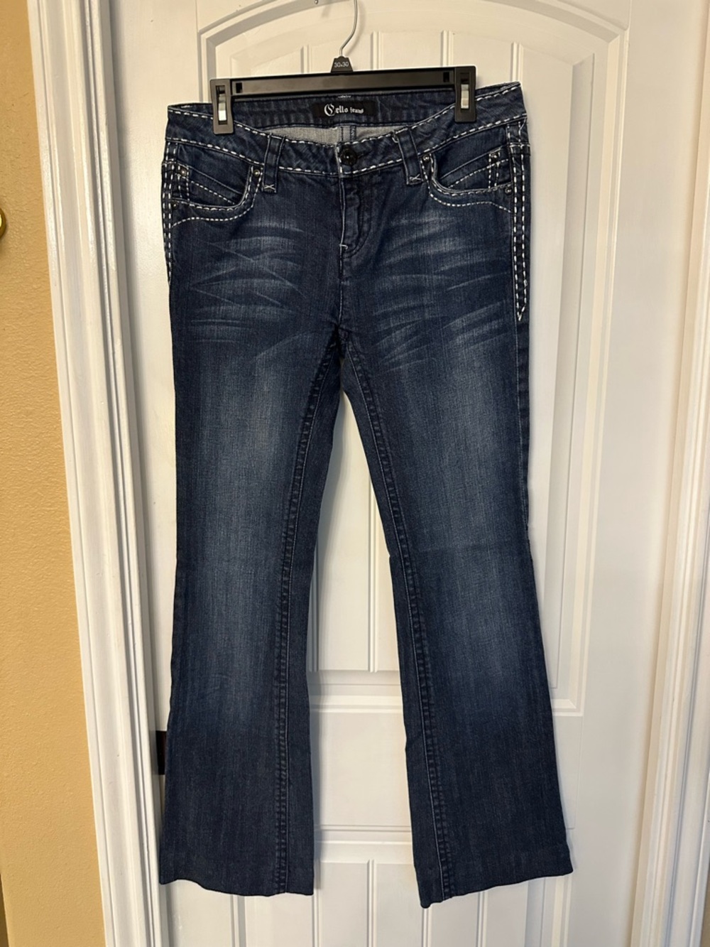 Dark denim  Wash Bootcut Jeans - Navy Blue